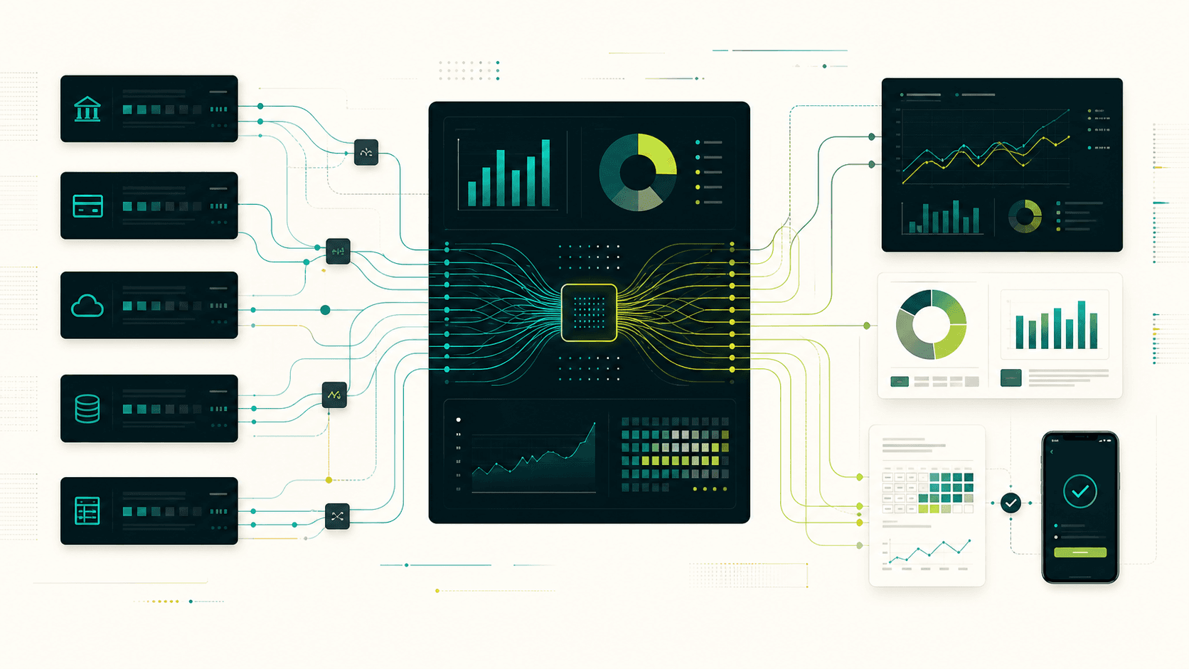 Abstract finance automation analytics visual